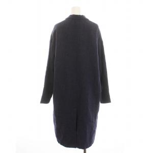fog linen work ロングコート ウール混 麻 リネン混 紺 ネイビー /KU