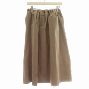 23SS スカート ナイロン ミモレ フレアスカート 36 S 茶 ベージュ /G