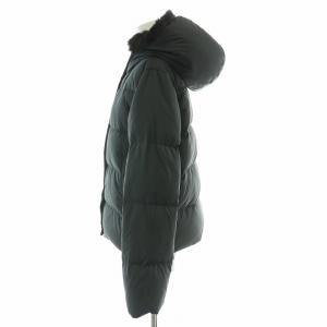 URBAN RESEARCH ダウンジャケット アウター ショート丈 フード ラビットファー 38 M 黒 ブラック UR97-27T004