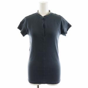 カットソー 半袖 コットン 絹 シルク混 S グレー /AN41