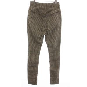 KAPITAL スリムパンツ テーパード チェック スナップボタン 1 S ベージュ黒 ブラック 青 ブルー