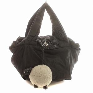SEE BY CHLOE ジョイライダー ナイロン トートバッグ チャーム 羊 ハンドバッグ 黒 ブラック /G