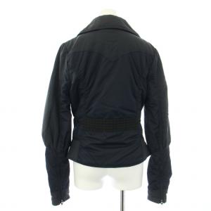 DIESEL ライダースジャケット 中綿 アウター ジップアップ S 紺 ネイビー 黒 ブラック /TK