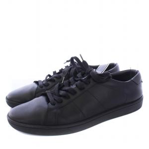 SAINT LAURENT PARIS レザースニーカー ローカット 42.5 27.5cm 黒 ブラック 417849