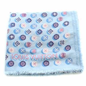 LOUIS VUITTON エトール カモノドッツ ストール ライトブルー