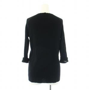 LOUIS VUITTON ニットカーディガン フリル リボン XL ブラック