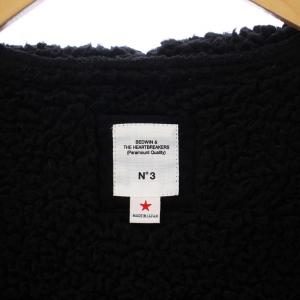 BEDWIN＆THE HEARTBREAKERS フェイクムートンコート アウター ロング ショールカラー ボア 3 L 黒 ブラック