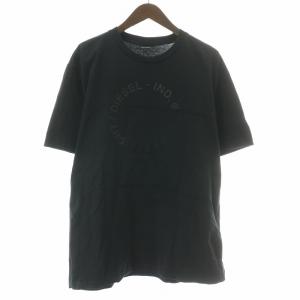 Tシャツ 半袖 クルーネック ロゴ プリント XL 黒 ブラック A02405-T-JUSTEMB /BB