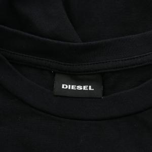 DIESEL Tシャツ 半袖 クルーネック ロゴ プリント XL 黒 ブラック A02405-T-JUSTEMB /BB