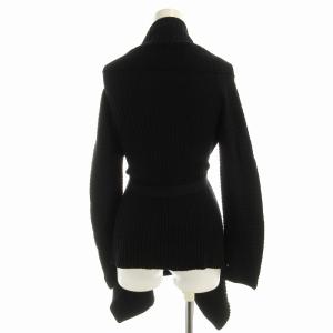 EPOCA トッパーカーディガン ニット リブ ウエストベルト 40 黒 ブラック M5C06-638-09 /EE