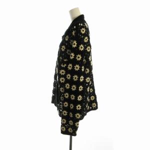 JOURNAL STANDARD relume 22SS CALIFORNIA クロシェアミ ニットカーディガン FL 花モチーフ シアー シースルー 長袖 L 黒 ブラック