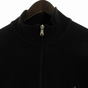 POLO RALPH LAUREN カーディガン ニット ロゴ 刺繍 ハイネック L 黒 ブラック