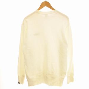 LOOPWHEELER スウェット トレーナー プルオーバー クルーネック ロゴ刺繍 長袖 L 白 ホワイト