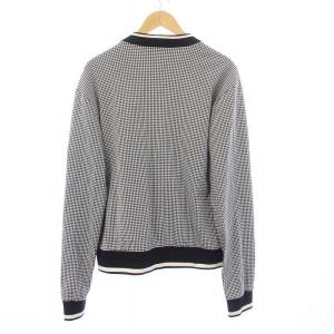 DOLCE&GABBANA ニットカーディガン 千鳥格子 48 ブラック ホワイト