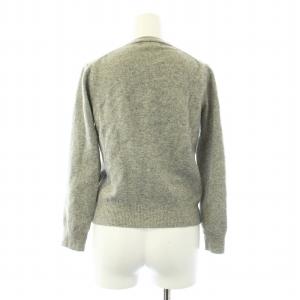 PLAY Comme des Garçons AD2007 V/N SWEATER TOP LT ニット セーター 長袖 Vネック ワッペン ウール S グレー AZ-N017