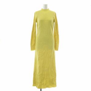 PORTRAIT DRESS ポートレートドレス フレアワンピース マキシ ロング リブニット 長袖 ハイネック