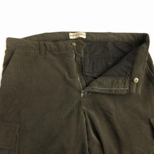 EMPORIO ARMANI コーデュロイパンツ カーゴ ワイド フルレングス 茶 ブラウン