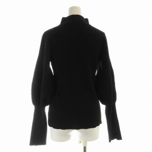 Noble 22AW バルーンスリーブニット 3 セーター プルオーバー ハイネック 長袖 F 黒 ブラック /EE