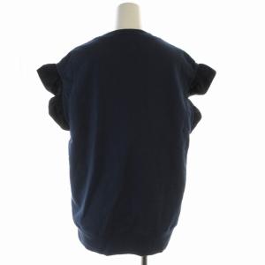 BEAUTY&YOUTH UNITED ARROWS スウェット＆フリル ノースリーブ トップス カットソー 切替 F 紺 ネイビー 1617-199-6082