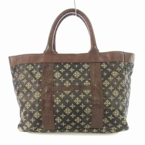 トートバッグ 総柄 バロック ナイロン 鞄 黒 ブラック /MM