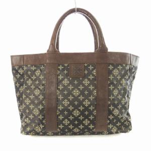 russet トートバッグ 総柄 バロック ナイロン 鞄 黒 ブラック /MM