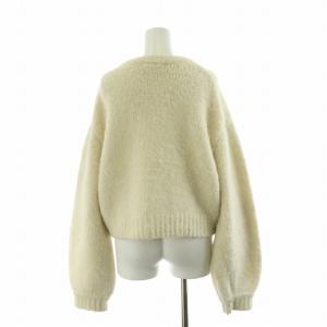 BEAUTY&YOUTH UNITED ARROWS スパンコールクルーネックニットプルオーバー セーター ショート丈 長袖 F アイボリー 1613-136-3605