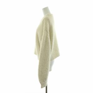 BEAUTY&YOUTH UNITED ARROWS スパンコールクルーネックニットプルオーバー セーター ショート丈 長袖 F アイボリー 1613-136-3605