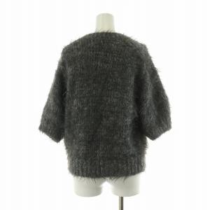 BEAUTY&YOUTH UNITED ARROWS フェザーヤーンショートスリーブニットプルオーバー セーター 半袖 クルーネック F グレー 1613-199-3630