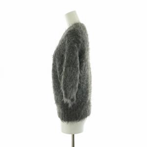 BEAUTY&YOUTH UNITED ARROWS フェザーヤーンショートスリーブニットプルオーバー セーター 半袖 クルーネック F グレー 1613-199-3630