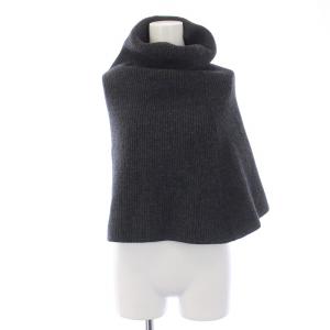 23AW リブニットケープ ネックウォーマー ウール カシミヤ F グレー 23090586660030