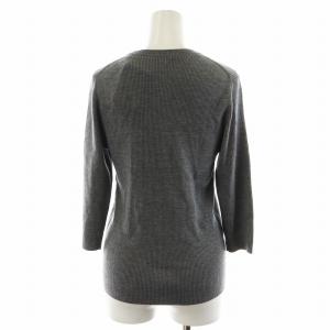 EVERYDAY I LIKE 23AW Rib クルーネック プルオーバー ニット カットソー 7分袖 ウール F グレー 23080500820030