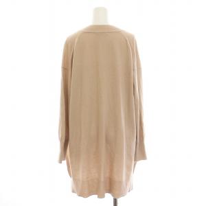 ANAYI 21SS ニット チュニック 長袖 Vネック ウール 38 M ピンクベージュ /KU