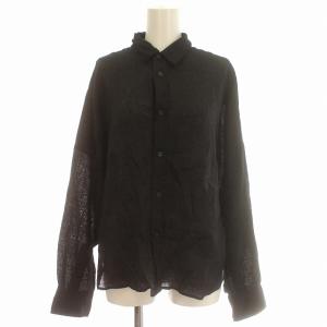 R'IAM 23SS ストライプシャツ 長袖 ノーカラー バンドカラー