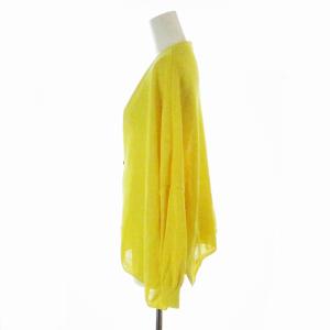 Spick&Span 24SS ペーパーヤーンカーディガン ニット Vネック 薄手 長袖 黄 イエロー /MM