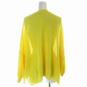 Spick&Span 24SS ペーパーヤーンカーディガン ニット Vネック 薄手 長袖 黄 イエロー /MM