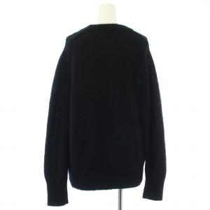 UNITED ARROWS モヘアニットプルオーバー セーター クルーネック ウール混 長袖 黒 ブラック 1513-299-4575