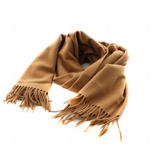 マフラー フリンジ ウール ベージュ /AN3