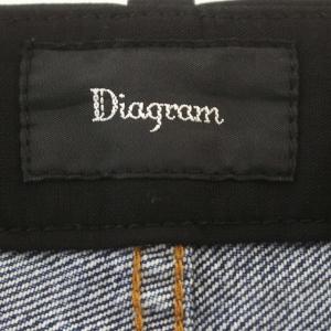 Diagram 23AW デニムパンツ スリット サイドライン ワイド 38 M 青 ブルー /G