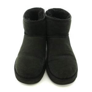 UGG australia CLASSIC MINI クラシックミニ ムートンブーツ ショート シューズ 靴 USA7 24cm 黒 ブラック 5854