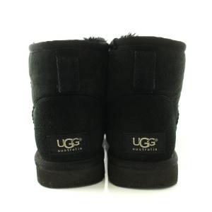 UGG australia CLASSIC MINI クラシックミニ ムートンブーツ ショート シューズ 靴 USA7 24cm 黒 ブラック 5854