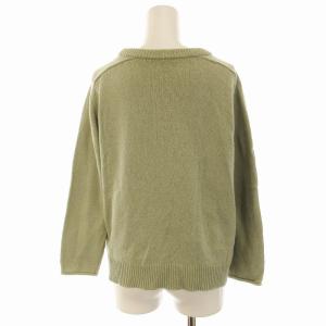Pal'las Palace ニット カットソー プルオーバー クルーネック 長袖 3 L 黄緑
