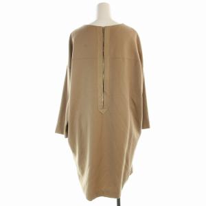 ADORE ワンピース ひざ丈 ウール プルオーバー 長袖 38 M ベージュ