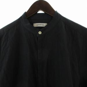 nonnative カジュアルシャツ 裏地ペイズリー 刺繍 半袖 長袖 2 L 紺 ネイビー