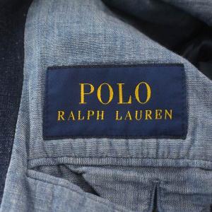 POLO RALPH LAUREN デニム テーラードジャケット ブレザー 38 M 青 ブルー