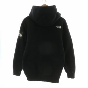 THE NORTH FACE スクエアロゴフーディ プルオーバーパーカー 長袖 ロゴ刺繍 フード L 黒 ブラック