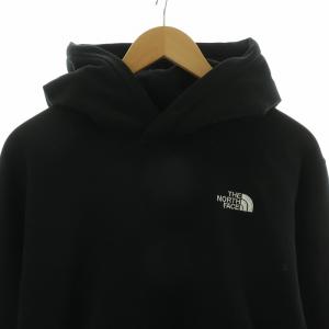 THE NORTH FACE スクエアロゴフーディ プルオーバーパーカー 長袖 ロゴ刺繍 フード L 黒 ブラック