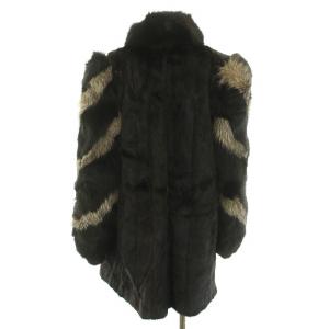 SAGA MINK ROYAL ファージャケット ブラック ブラウン