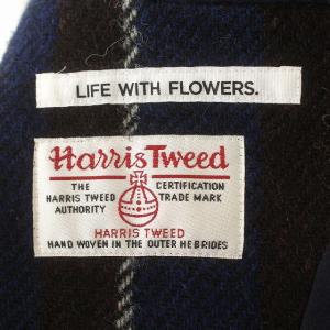 Harris Tweed HarrisTweed ライフウィズフラワーズ LIFE WITH FLOWERS ツイード チェスターコート ストライプ ウール