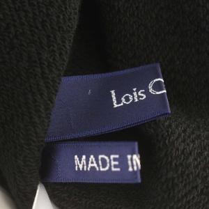 Lois CRAYON スウェット トレーナー 花柄 刺繍 長袖 コットン M 黒 ブラック