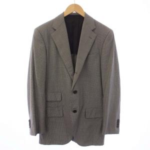 UNITED ARROWS Camoshita シングルスーツ セットアップ 上下 テーラードジャケット パンツ スラックス チェック 44 S グレー